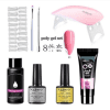 8 in 1 Poly Gel Nail Set 6W LED Lamp Full Manicure Set Quick Extension Nail Kit Gel Builder Polygels Set For Nails Nail Tool Kit