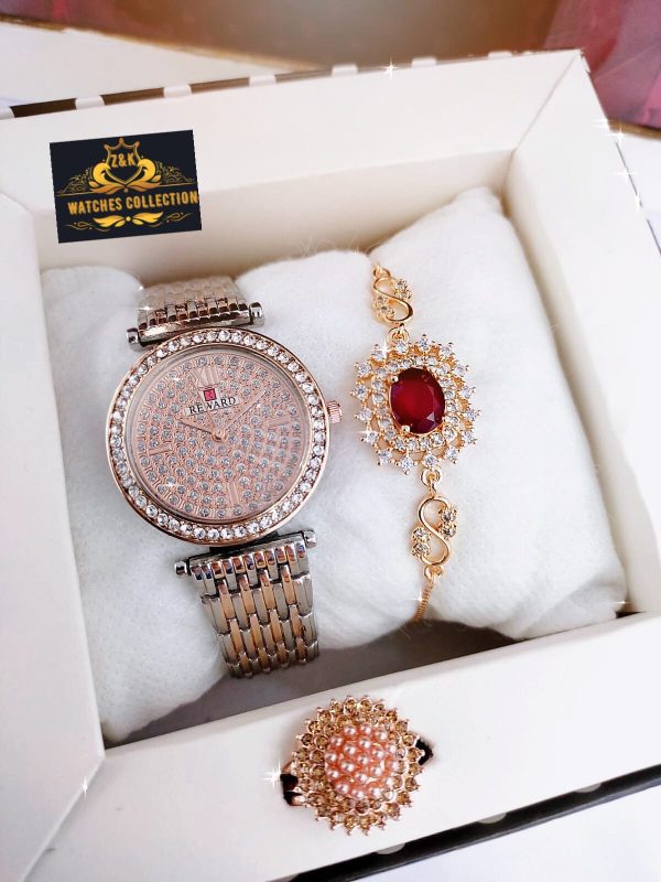 Reward Ladies Jewellery Watch Bangle & Ring