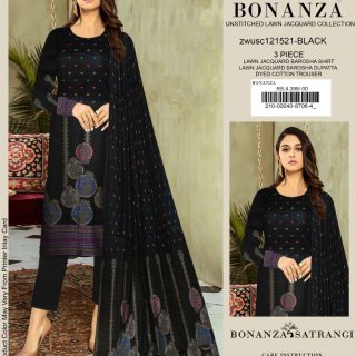 Bonanza Satrangi Cotton Jecuard 3 PIECE Suits