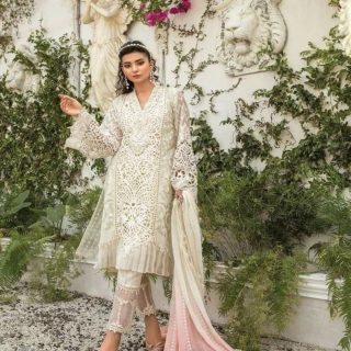 MARIA B Embroidery Organza Suit Net Embroidery Dupatta