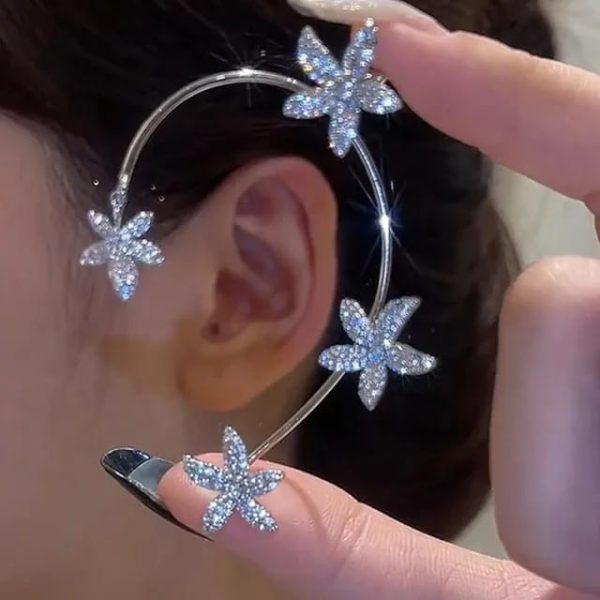 New Arrival Trendy Flower Clip earings For Girls