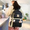 4pcs Backpack Suit BT21 Kpop Backpack+Shoulder Bag+Handbag+Pencil Case Girls Kawai Stationery Supplies Fashion School Bag - Image 5