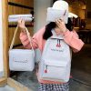Sac à dos en toile pour adolescente, ensemble de 3 pièces, sac à dos pour lycée, mode voyage, livres pour femmes, cartable pour adolescente, 2023 - Image 4