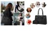 LOVEVOOK Laptop Tote Bag for Women, Waterproof PU Leather Work Computer Satchel Bags 15.6 Inch Briefcase Bag with USB Charging Port Office Shoulder Messenger Purse 2pcs Set, Navy - Image 3