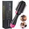 1000W Hair Dryer Hot Air Brush Styler and Volumizer Hair Straightener Curler Comb Roller One Step Electric Ion Blow Dryer Brush