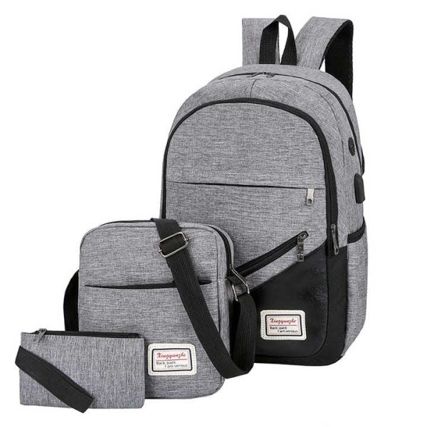 3 Piece Fashion Stylish Laptop Backpack