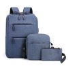 Large-Capacity Three-Piece Backpack Men's Business Casual Computer Backpack Female Students Foreign Trade New Book - Image 2