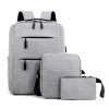 Large-Capacity Three-Piece Backpack Men's Business Casual Computer Backpack Female Students Foreign Trade New Book - Image 3