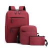 Large-Capacity Three-Piece Backpack Men's Business Casual Computer Backpack Female Students Foreign Trade New Book - Image 4