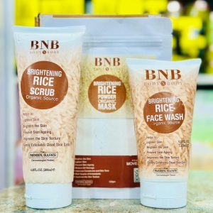 BNB Whitening Rice Kit FACE WASH MASK RICE SCRUB in pakistan