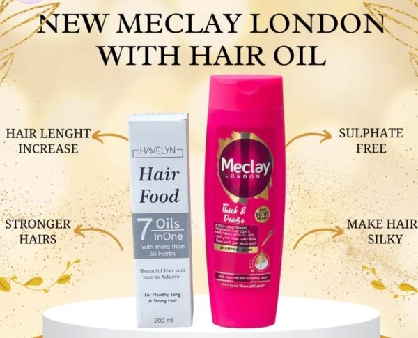 New Meclay London Shampoo with Hair Food Oil