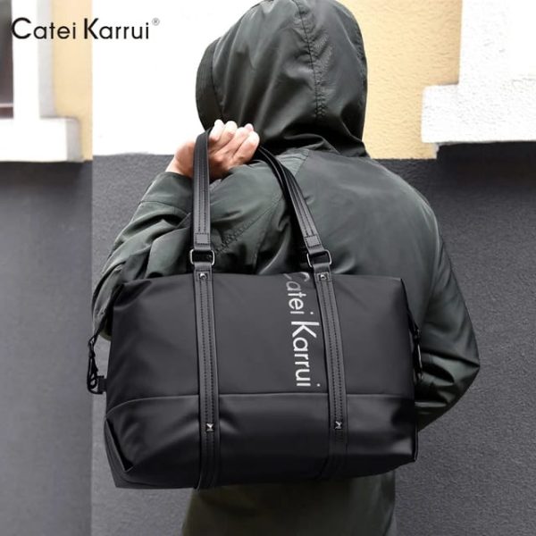 Catei Karrui Men's Travel Bag, Large Size Luggage, Essential, Gym Messenger Bag, Weekend Trip, Business Pack