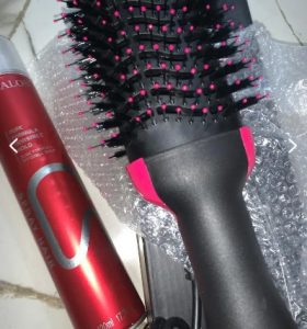 One Step Hot Air Brush (Dryer + Straightener with Gift Hair Hold Spray) photo review
