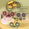 USB Rechargeable Wearable Portable Neckband Double Fan Personal Neck Fans