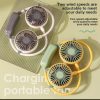 USB Rechargeable Wearable Portable Neckband Double Fan Personal Neck Fans