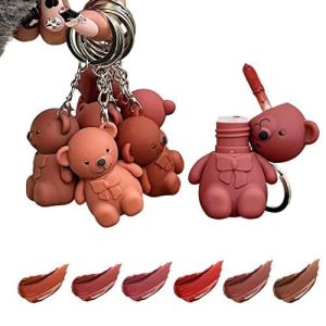 Mocallure Teddy Keychain Matte Lipgloss Pack of 6