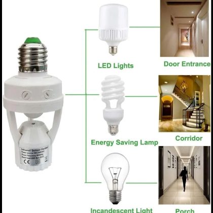 Motion Sensor Bulb Holder Light Socket