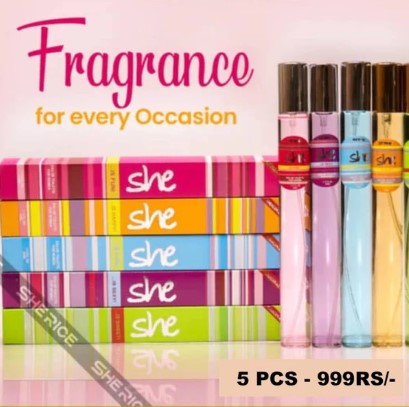5 Pcs SHE Pen Perfume Set – 35ml Each | Premium Fragrances