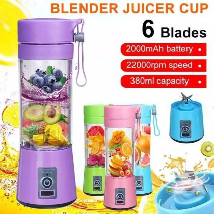 Rechargeable Six Blade Portable Juicer Blender | USB Mini Smoothie Maker