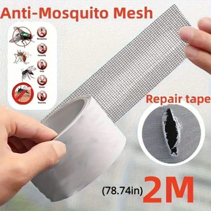 Window Screen Repair Mesh Tape – 5x200cm Self-Adhesive Patch for Quick Screen Fixes