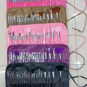 Glamorous 24 Piece Leather Brushes Set