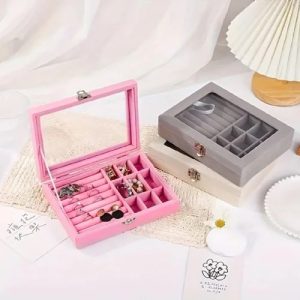 Velvet Glass Jewellery Box