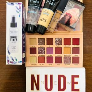 Get your complete base + nude look in 1 kit! ✔️ Fixer - locks makeup 12hr+ ✔️ Primer - blurs pores instantly ✔️ Tube Foundation - full coverage ✔️ Concealer - hides dark circles ✔️ Beauty Blender - flawless blending ✔️ Nude Kit - lip + eye shades