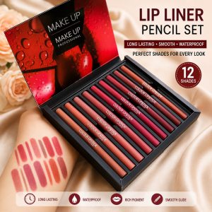 Multi-Shade Lip Liner Pencil Set – Long-Lasting Lip Makeup & Lip Contour