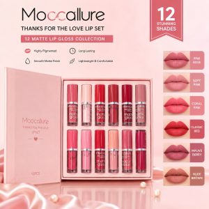 Moccallure 12-Piece Matte Lip Gloss Set | 12 Shades